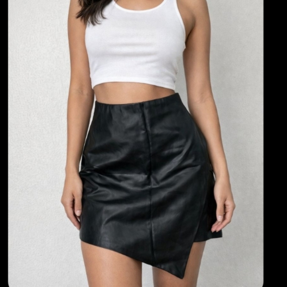 Lioness Faux Leather Mini Skirt Size S